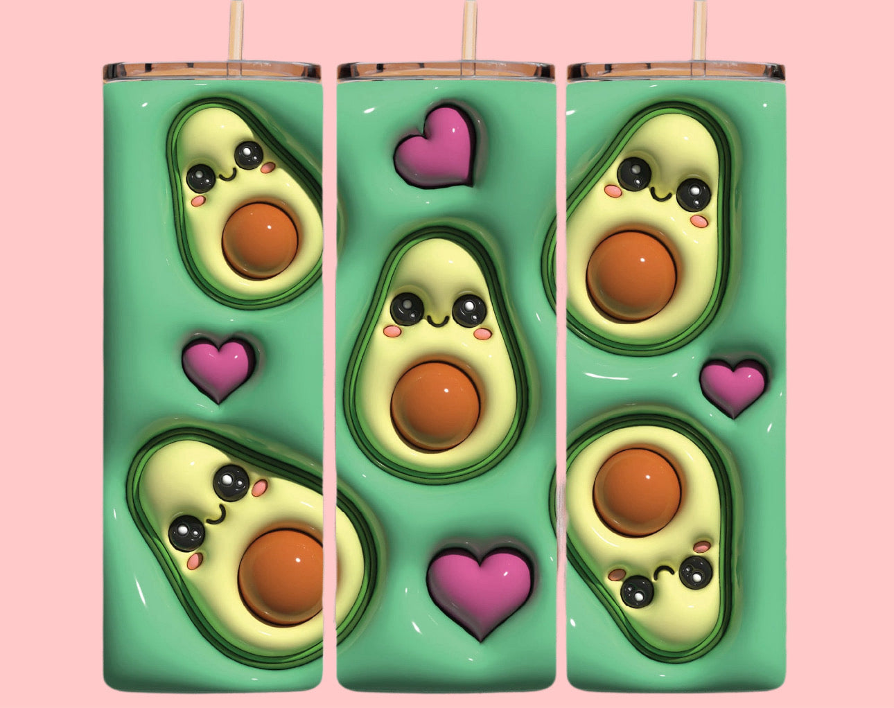 3D Avocado Tumbler