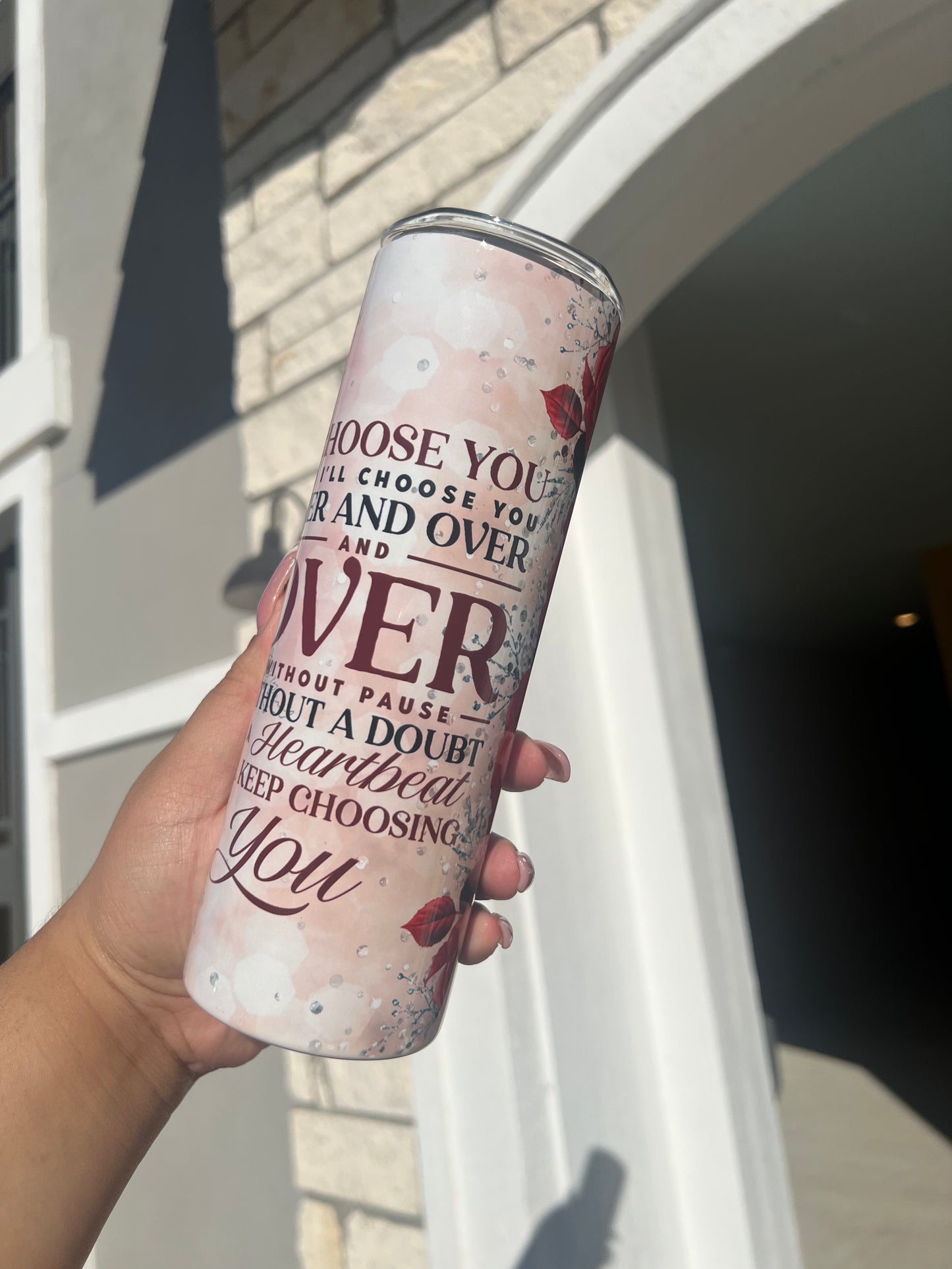 Valentine’s Day tumbler