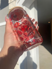 V-Day Snow Globe Glass Cup