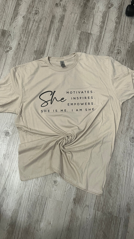 She is me.  I am She Shirt