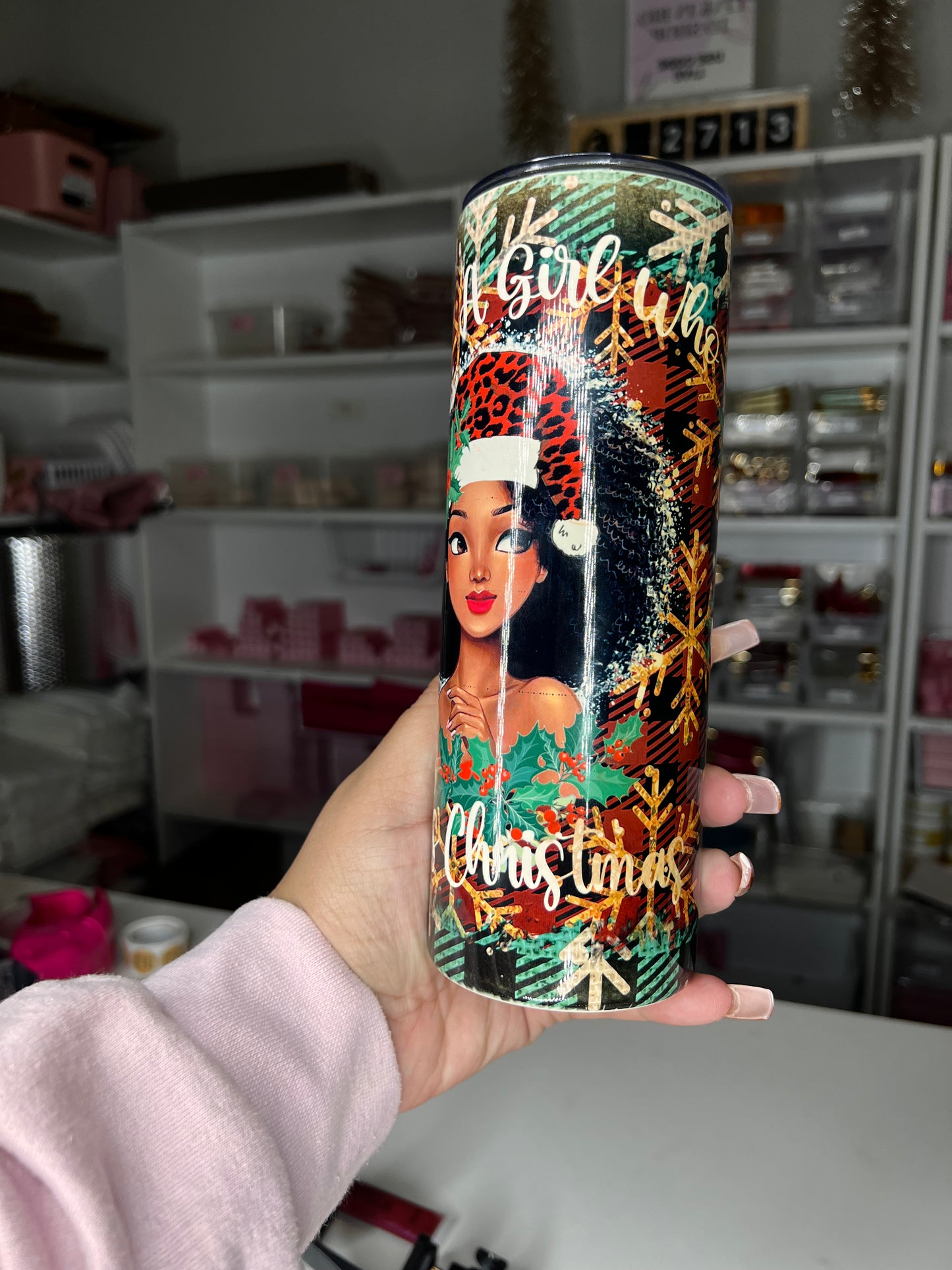 Girl who Loves Christmas Tumbler