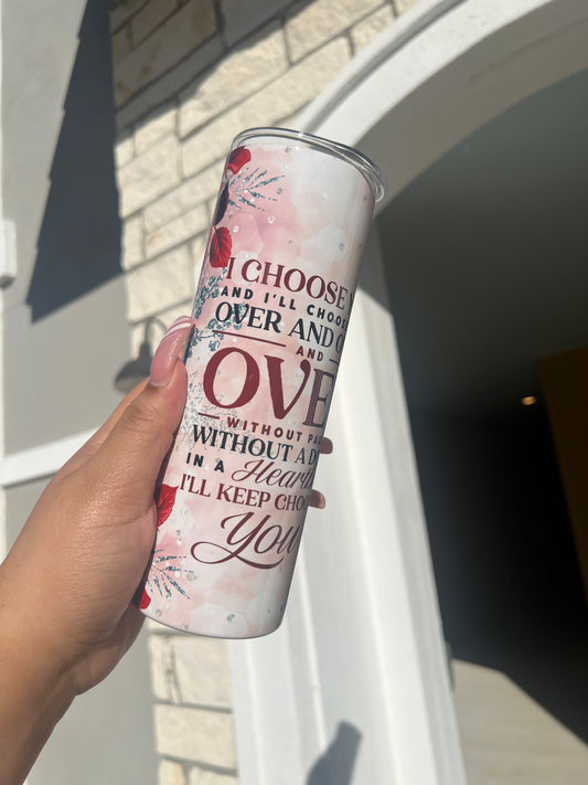 Valentine’s Day tumbler