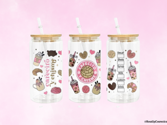 Cafecito and Chisme Clear Cup #3