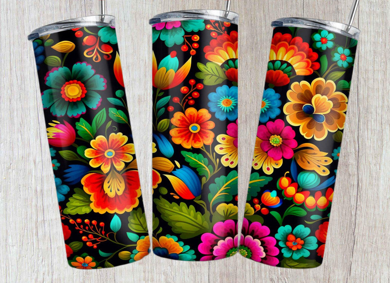 Mexican Flowers 20oz Tumbler