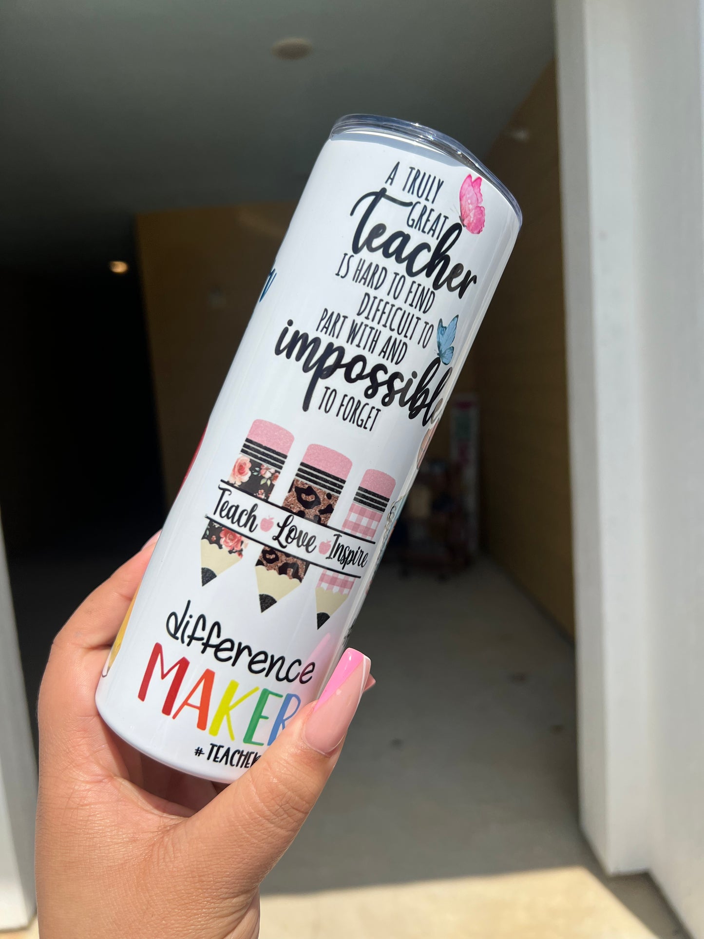 Teacher appreciation tumbler