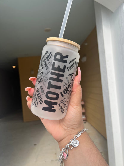 Mother Uplifting Words Frosted cup