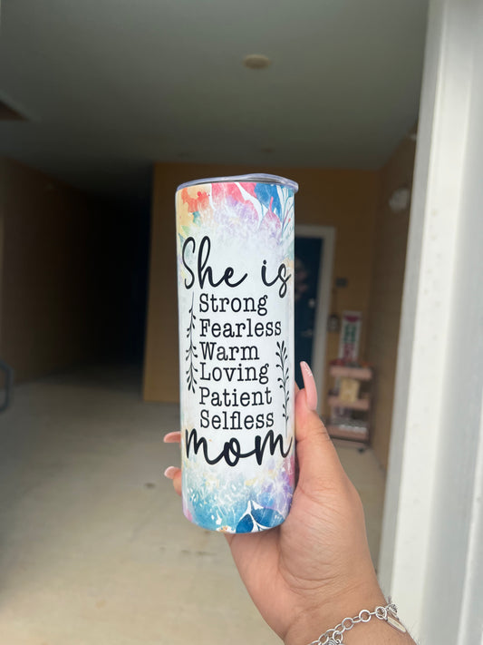 She is mom  tumbler