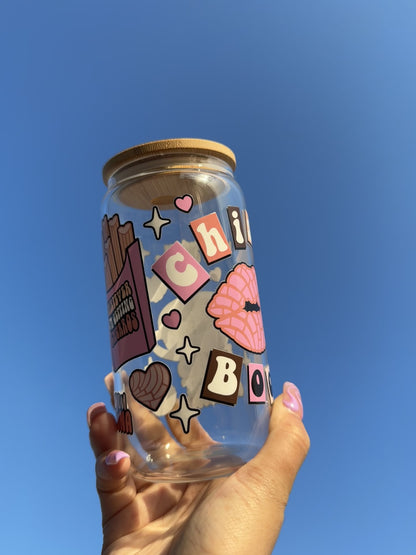 Chisme Book Glass Cup