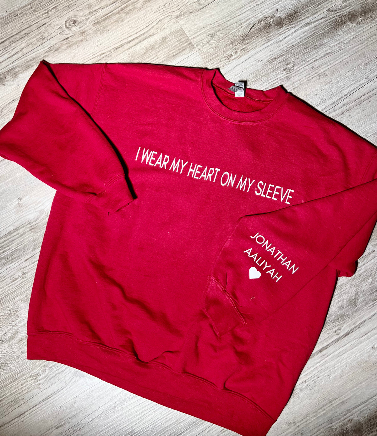Heart on my sleeve Crewneck