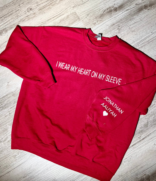 Heart on my sleeve Crewneck