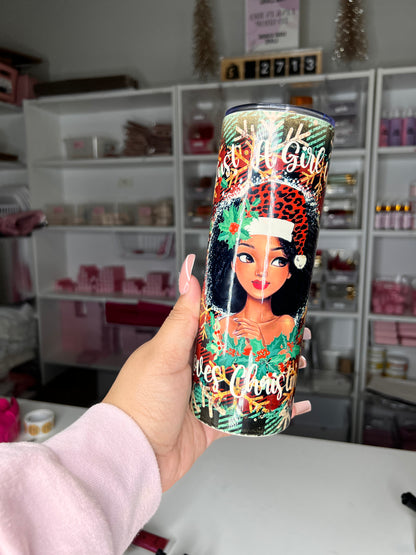 Girl who Loves Christmas Tumbler
