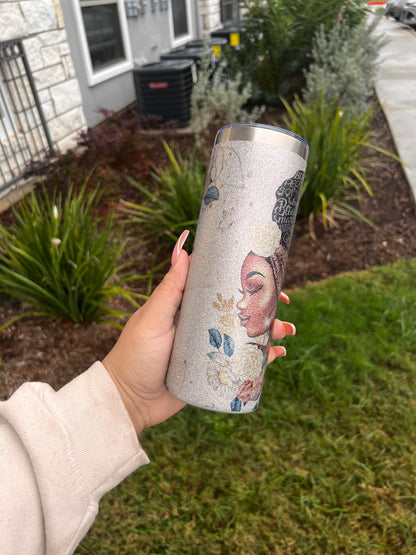 Affirmation Glitter Tumbler