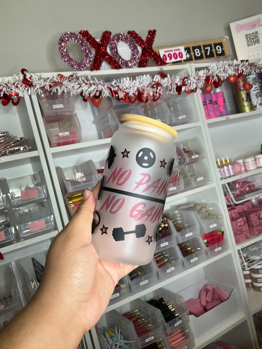 No Pain, No Gain Frosted Cup
