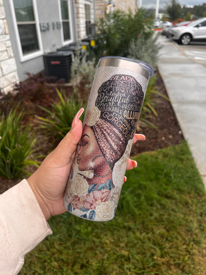 Affirmation Glitter Tumbler