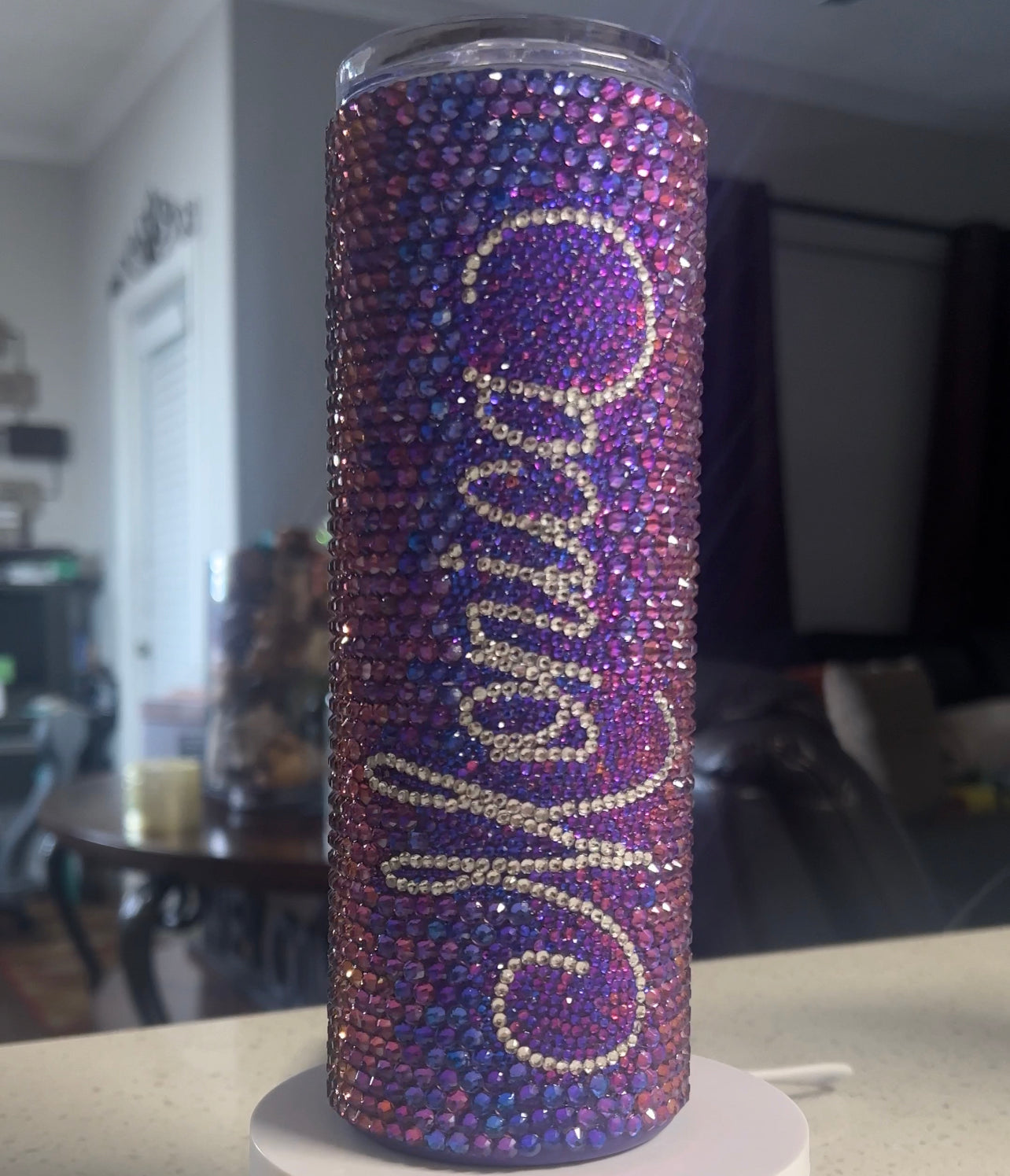 Personalized Last Name Rhinestone Tumbler  Bedazzled Name Cup – With Love  Boss Lady