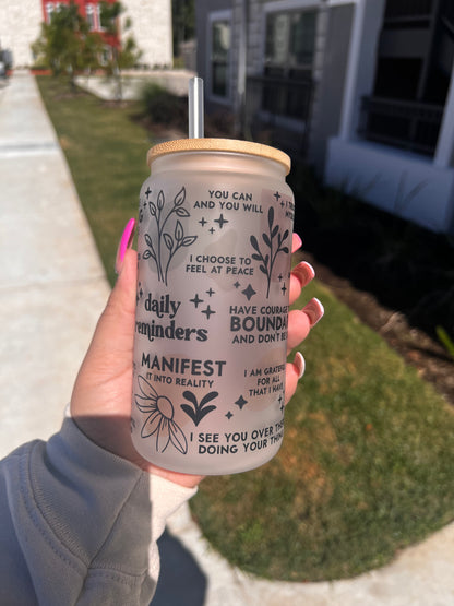 Daily Reminders Frosted Cup